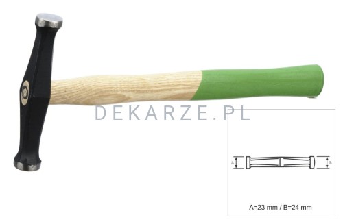 Młotek blacharski płaski i zaokrąglony Freund 23-24mm