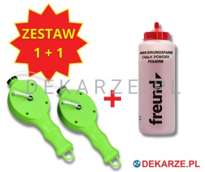 Zestaw sznur traserski dwie rękojeści + proszek czerwony Freund